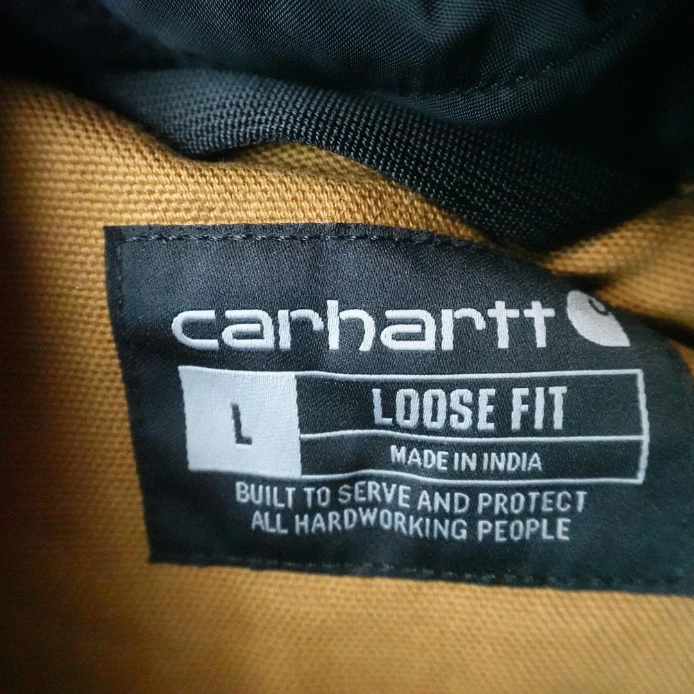 NEW Carhartt Jacket Mens L Brown Duck Canvas Active Jac Work Bomber Coat J130